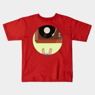 Vintage Record Player Kids T-Shirt